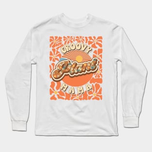 Mother day plant lover groovy gift Long Sleeve T-Shirt